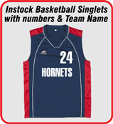 Instock Singlets with Team name