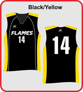 Black/Yellow with Team Name